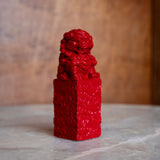 Lion Sienet Cinnabar Carving