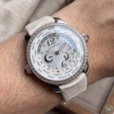 WW.TC World Timer Perlmutt-Diamant Stahl 41mm - 49860D11A761-BK7A