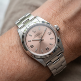 Rolex Oyster Perpetual Lady Ref. 76080 – Stahl, Automatik, 24 × 26 mm, rosa Zifferblatt (ca. 2004)