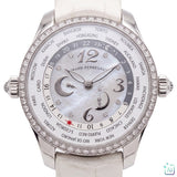 WW.TC World Timer Perlmutt-Diamant Stahl 41mm - 49860D11A761-BK7A