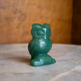 Aventurine Owl 2" Gemstone Carving