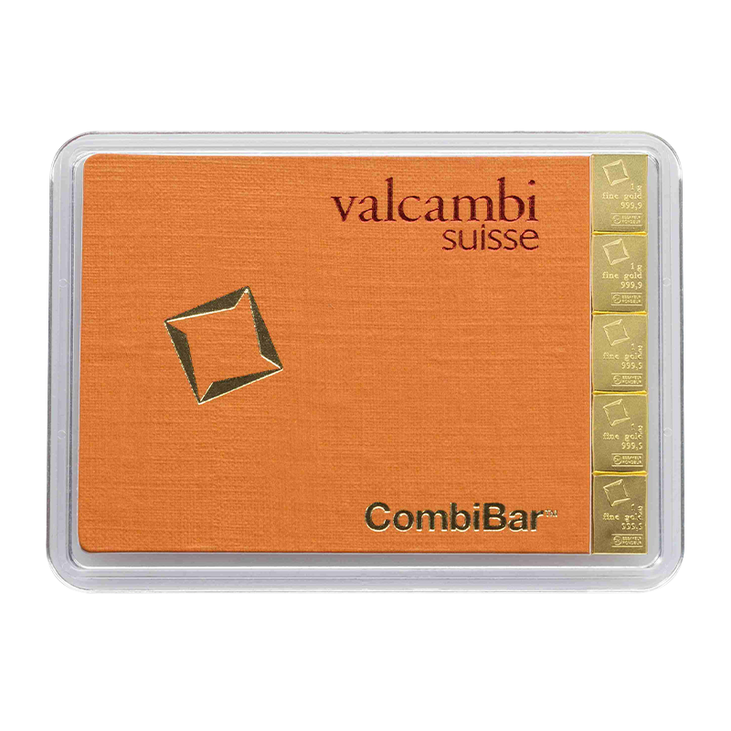 Combi bars - 5 g gold .9999 (5 x 1 g) Valcambi