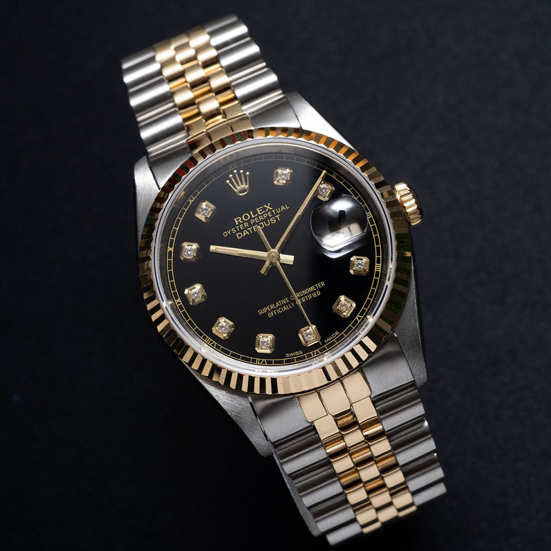 Datejust 36mm Black Diamond Dial 1998 - 16233