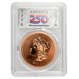 1 Ounce .999 Copper Coin L9 A250 Morgan BU