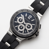 Bulgari Diagono Chronograph, Edelstahl, Kautschuk, Ref. DG42SCCH, 2020, B+P