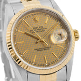 Datejust 36mm Houndstooth Gold Dial 1988 - 16233