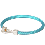 Bracelet  TURQUOISE SEA - 925 sterling silver with an orange topaz