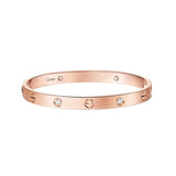 LOVE Bracelet Classic Brushed 4 Diamonds