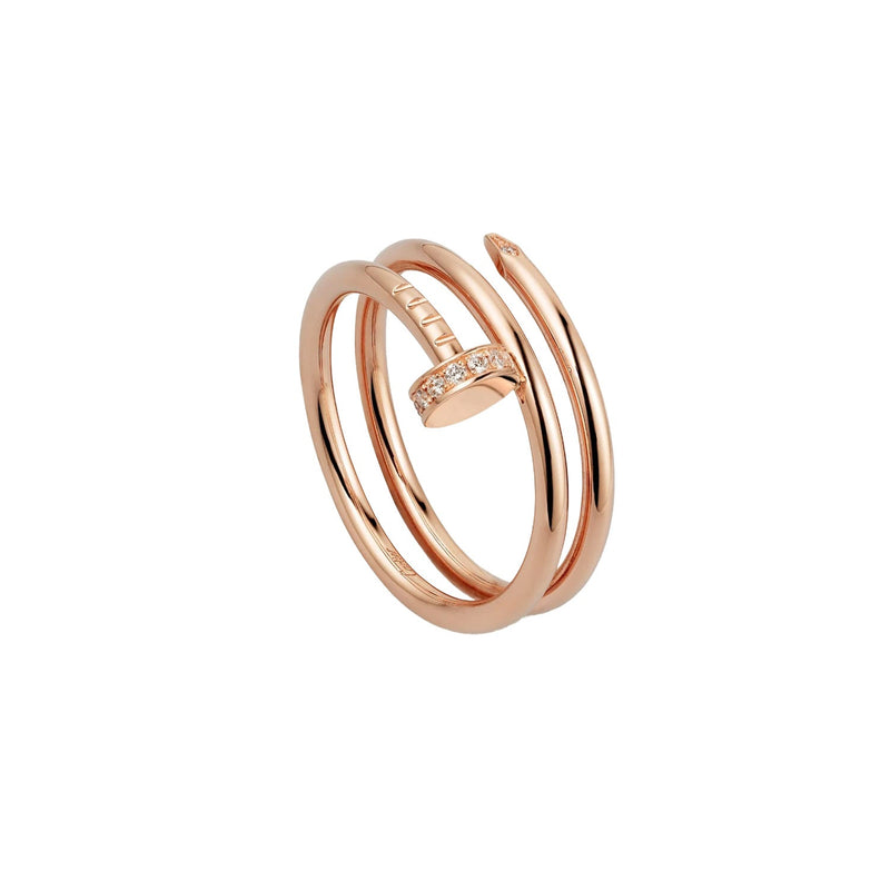 Juste un Clou  Double Diamond Ring 750YG - Size 50