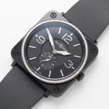 Bell & Ross BR S Aviation Black Ceramic, Diamonds 39mm, BRS-BLCE-DIAM/SRB