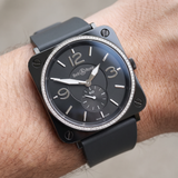 Bell & Ross BR S Aviation Black Ceramic, Diamonds 39mm, BRS-BLCE-DIAM/SRB