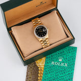 Day-Date Factory Diamond Bezel Black Dial 36mm 1981 - 18048
