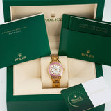 Pearlmaster Yellow Gold Mother of Pearl Diamond Pink Sapphire 2000 - 80308