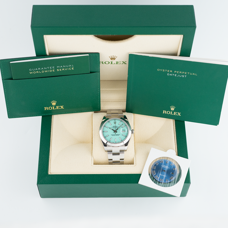 ROLEX シルバー カフリンクス 専用ボックス付き Datejust 41mm Kaaba Dial 2018 Oyster - 126300