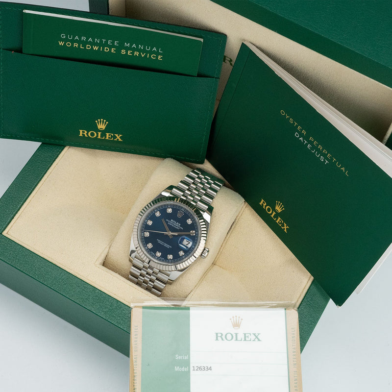 Datejust 41mm Blue Diamond Dial 2017 Jubilee - 126334