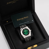 Royal Oak Jumbo Extra Thin "50th Anniversary" 2025 Smoked Green Dial - 16202PT.OO.1240PT.01
