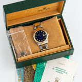 Datejust 36mm Rare Purple Factory Vignette Dial Oyster - 16233