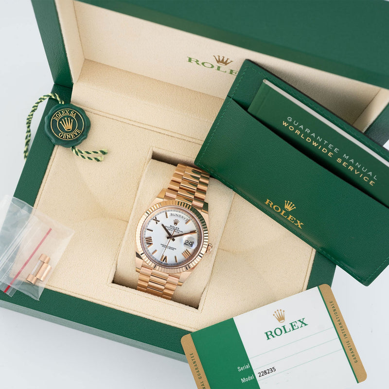 Day-Date 40mm White Roman Dial - 228235