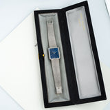 Rectangular White Gold Rare Blue Enamel Dial 1978 - 3599
