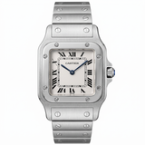 Cartier Santos Galbée SM W20017D6 – Edelstahl, Quarz, silbernes Zifferblatt (24 × 27 mm)