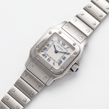 Cartier Santos Galbée SM W20017D6 – Edelstahl, Quarz, silbernes Zifferblatt (24 × 27 mm)