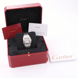 Cartier Santos Galbée SM W20017D6 – Edelstahl, Quarz, silbernes Zifferblatt (24 × 27 mm)