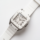 Cartier Santos 100 W20129U2 (Medium, Stahl/Kautschuk, Automatik)
