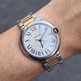 Cartier Ballon Bleu 42mm (Ref. W2BB0022) – Automatik, silbernes Zifferblatt