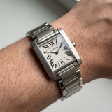 Cartier Tank Française W51002Q3 – Automatik, Stahl, 28 x 32 mm (2017)