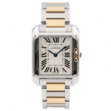 Cartier Tank Anglaise W5310046 (Quarz, Stahl, 30,2 × 22,7 mm, Gold/Stahl-Armband)