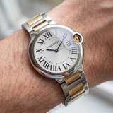 Cartier Ballon Bleu, Edelstahl/Gelbgold, Ref. W69008Z3, 08-2008, B+P