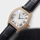 Cartier Tortue WA503951 – 18 kt Roségold, Handaufzug, Diamant‑Lünette (LM 43 × 38 mm)