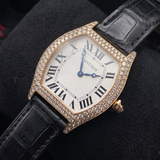 Cartier Tortue WA503951 – 18 kt Roségold, Handaufzug, Diamant‑Lünette (LM 43 × 38 mm)