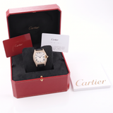 Cartier Tortue WA503951 – 18 kt Roségold, Handaufzug, Diamant‑Lünette (LM 43 × 38 mm)