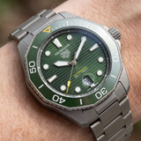 TAG Heuer Aquaracer 300M, Professional, Green, LC100, Erstkaufrechnung, Ref. WBP208B.BF0631, 03-2023, B+P