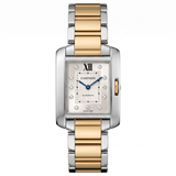 Cartier Tank Anglaise WT100034, Large, Automatik, Stahl/Roségold, Diamant-Zifferblatt