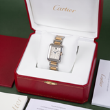 Cartier Tank Anglaise WT100034, Large, Automatik, Stahl/Roségold, Diamant-Zifferblatt