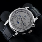 A. Lange & Söhne Datograph Perpetual, 950er Platin, ALS-Service 10/2024, Ref. 410.025E, B+P