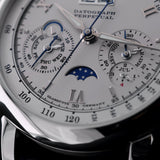 A. Lange & Söhne Datograph Perpetual, 950er Platin, ALS-Service 10/2024, Ref. 410.025E, B+P