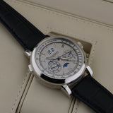 A. Lange & Söhne Datograph Perpetual, 950er Platin, ALS-Service 10/2024, Ref. 410.025E, B+P