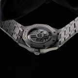 Audemars Piguet Royal Oak, 50th Anniversary, Ice Blue Dial, Diamond Bezel, Ref. 15551ST.ZZ.1356ST.01, 2022, B+P