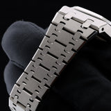Audemars Piguet Royal Oak, 50th Anniversary, Ice Blue Dial, Diamond Bezel, Ref. 15551ST.ZZ.1356ST.01, 2022, B+P