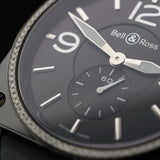 Bell & Ross BR S Aviation Black Ceramic, Diamonds 39mm, BRS-BLCE-DIAM/SRB