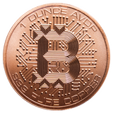 1 Ounce .999 Copper Coin L9 Bitcoin Round