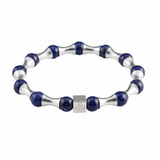 Bracelet BLUE WAVE - the GREATEST TIMEPIECE - 925 sterling silver