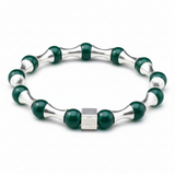 Bracelet GREEN WAVE - COLLECTOR item - 925 sterling silver