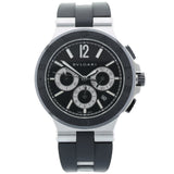 Bulgari Diagono Chronograph, Edelstahl, Kautschuk, Ref. DG42SCCH, 2020, B+P