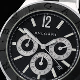 Bulgari Diagono Chronograph, Edelstahl, Kautschuk, Ref. DG42SCCH, 2020, B+P