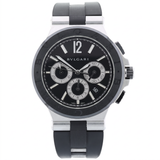 Bulgari Diagono Chronograph, Edelstahl, Kautschuk, Ref. DG42SCCH, 2020, B+P