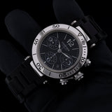 Cartier Pasha de Cartier Seatimer Chronograph, Black Dial, Ref. W31088U2, 11-2011, B+P